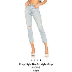 Riley High Rise Straight Crop- Agolde Jeans